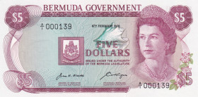 Bermuda, 5 Dollars, 1970, UNC, p24a
Estimate: USD 120-240
