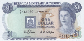 Bermuda, 1 Dollar, 1988, UNC, p28dr, REPLACEMENT
Estimate: USD 125-250