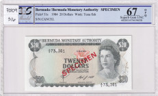 Bermuda, 20 Dollars, 1984, UNC, p31s, SPECIMEN
Estimate: USD 125-250