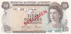 Bermuda, 50 Dollars, 1978, UNC, p32bs, SPECIMEN
Estimate: USD 75-150