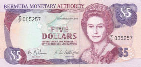 Bermuda, 5 Dollars, 1989, UNC, p35ar, REPLACEMENT
Estimate: USD 75-150
