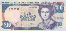 Bermuda, 10 Dollars, 1999, UNC, p42d
Low serial number
Estimate: USD 40-80