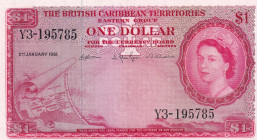 British Caribbean Territories, 1 Dollar, 1961, UNC, p7c
Estimate: USD 300-600