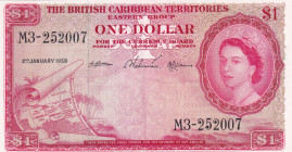 British Caribbean Territories, 1 Dollar, 1959, UNC, p7c
Estimate: USD 125-250