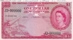 British Caribbean Territories, 1 Dollar, 1959, UNC, p7cs, SPECIMEN
Estimate: USD 400-800
