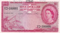 British Caribbean Territories, 1 Dollar, 1957, UNC (-), p7s, SPECIMEN
Estimate: USD 500-1000