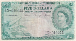 British Caribbean Territories, 5 Dollars, 1963, XF, p9c
Estimate: USD 225-450