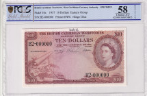 British Caribbean Territories, 10 Dollars, 1957, AUNC, p10bs, SPECIMEN
Estimate: USD 1000-2000