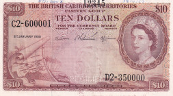 British Caribbean Territories, 10 Dollars, 1958, AUNC, p10s, SPECIMEN
Estimate: USD 1200-2400