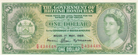 British Honduras, 1 Dollar, 1969, UNC, p28b
Estimate: USD 225-450