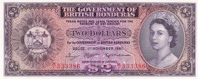 British Honduras, 2 Dollars, 1961, UNC, p29b
Estimate: USD 450-900