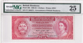 British Honduras, 5 Dollars, 1960/65, VF, p30b
Estimate: USD 225-450