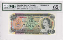 Canada, 20 Dollars, 1969, UNC, p50aS, SPECIMEN
Estimate: USD 450-900