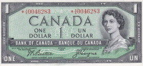 Canada, 1 Dollar, 1954, UNC, p66b, REPLACEMENT
Estimate: USD 200-400