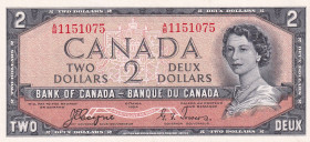 Canada, 2 Dollars, 1954, AUNC, p67a, DEVIL FACE
Estimate: USD 250-500
