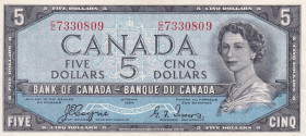 Canada, 5 Dollars, 1954, AUNC, P68a
Estimate: USD 300-600