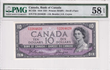 Canada, 10 Dollars, 1954, AUNC, p69b, DEVIL FACE
Estimate: USD 200-400