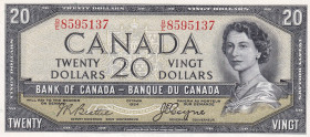 Canada, 20 Dollars, 1954, UNC, p70a, DEVIL FACE
Estimate: USD 600-1200