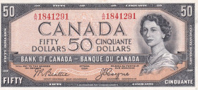 Canada, 50 Dollars, 1954, AUNC, p71b
Estimate: USD 2250-4500