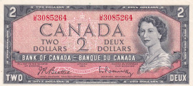 Canada, 2 Dollars, 1961/72, UNC(-), p76b
Estimate: USD 10-20