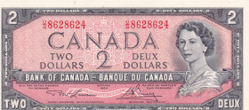 Canada, 2 Dollars, 1954, UNC, p76d
Estimate: USD 20-40