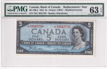 Canada, 5 Dollars, 1954, UNC, p77b
REPLACEMENET
Estimate: USD 150-300