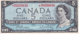 Canada, 5 Dollars, 1954, AUNC, p77b
Estimate: USD 250-500