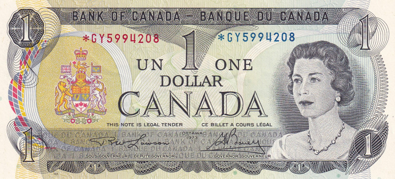 Canada, 1 Dollar, 1973, UNC, p85a, REPLACEMENT
Estimate: USD 75-150