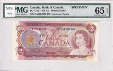Canada, 2 Dollars, 1974, UNC, p86s, SPECIMEN
Estimate: USD 250-500
