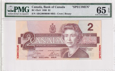 Canada, 2 Dollars, 1986, UNC, p94as, SPECIMEN
Estimate: USD 200-400