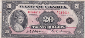 Canada, 20 Dollars, 1935, XF, p96b
Estimate: USD 2500-5000