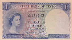 Ceylon, 1 Rupee, 1952, AUNC, p49a
Estimate: USD 125-250