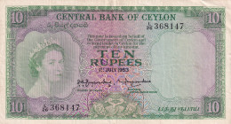 Ceylon, 10 Rupees, 1953, XF, p55a
Estimate: USD 130-260