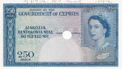 Cyprus, 250 Mils, 1955, UNC, p33s, SPECIMEN
Estimate: USD 1800-3600