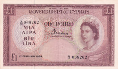 Cyprus, 1 Pound, 1956, XF, p35a
Estimate: USD 750-1500