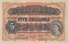 East Africa, 5 Shilings, 1955, AUNC, p33a
Estimate: USD 450-900