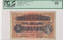 East Africa, 5 Shilings, 1956, AUNC, p33a
Estimate: USD 450-900