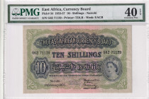 East Africa, 10 Shilings, 1953/57, XF, P34
Estimate: USD 400-800