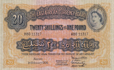 East Africa, 20 Shillings, 1956, XF(+), p35
Estimate: USD 600-1200