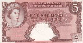 East Africa, 5 Shilings, 1958, UNC, p37s, SPECIMEN
Estimate: USD 300-600