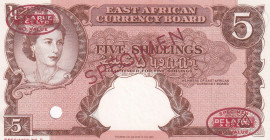 East Africa, 5 Shillings, 1958, UNC, p37s, SPECIMEN
Estimate: USD 300-600