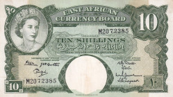 East Africa, 10 Shilings, 1962, XF(+), p42b
Estimate: USD 150-300