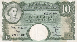 East Africa, 10 Shilings, 1962, XF(-), p42c
Estimate: USD 75-150