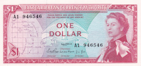 East Caribbean States, 1 Dollar, 1965, UNC, p13a
Estimate: USD 50-100