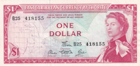 East Caribbean States, 1 Dollar, 1965, AUNC, p13d
Estimate: USD 20-40