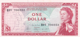 East Caribbean States, 1 Dollar, 1965, UNC(-), p13e
Estimate: USD 30-60