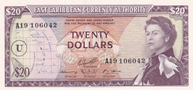 East Caribbean States, 20 Dollars, 1965, UNC, p13f
Estimate: USD 500-1000
