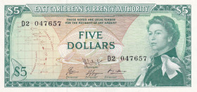 East Caribbean States, 5 Dollars, 1974, UNC, p14h
Estimate: USD 150-300