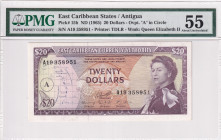 East Caribbean States, 20 Dollars, 1965, AUNC, p15h
Estimate: USD 200-400