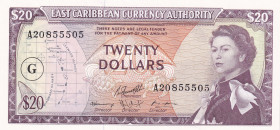 East Caribbean States, 20 Dollars, 1965, UNC, p15j
Estimate: USD 750-1500